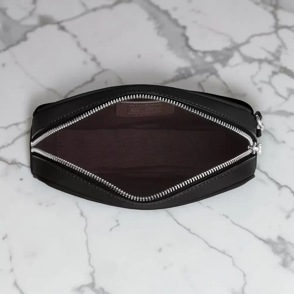 Coach Pace Black Leather Belt Bag CR136 - Picture 3 of 5